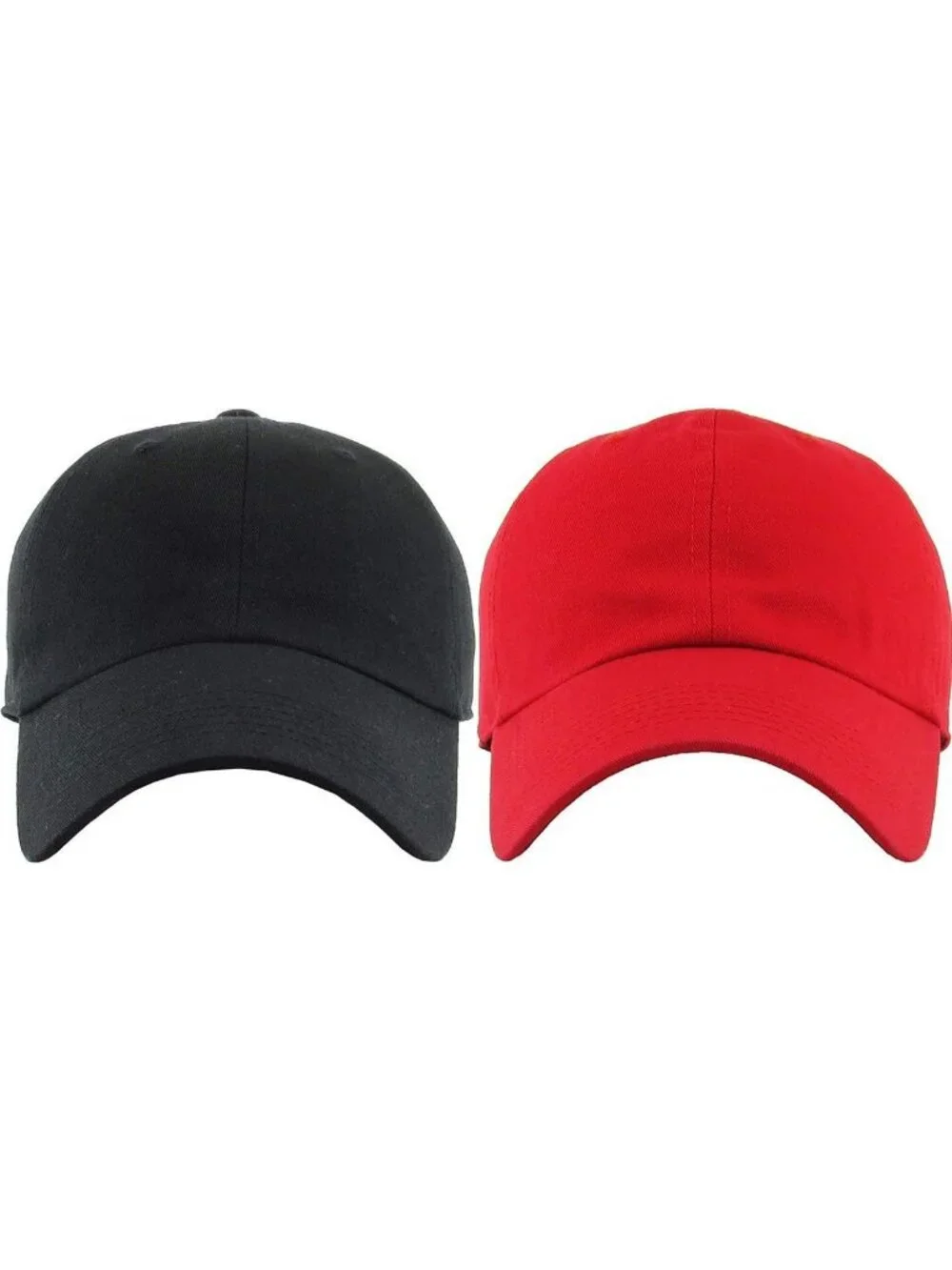 Classic Unisex Cotton Adjustable Low Crown Baseball Cap - Plain Dad Hat, Casual